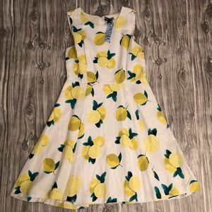 NWT Cynthia Rowley Lemon Dress Size 8. like a 6.